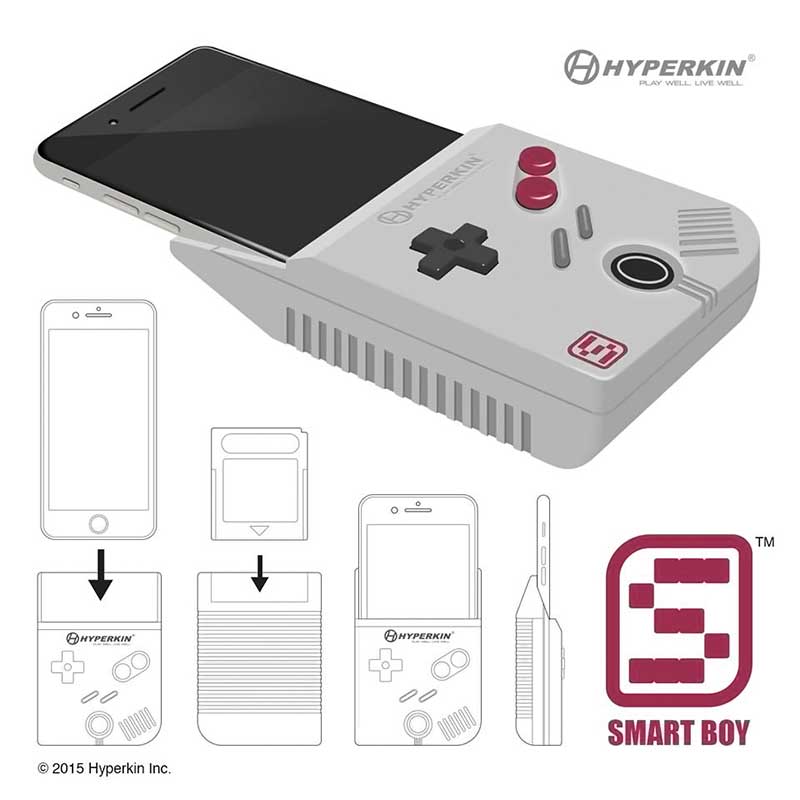Az érdekes Hyperkin szerkezet segítségével a meglévő mobiltelefonunk Game Boy konzollá alakítható.